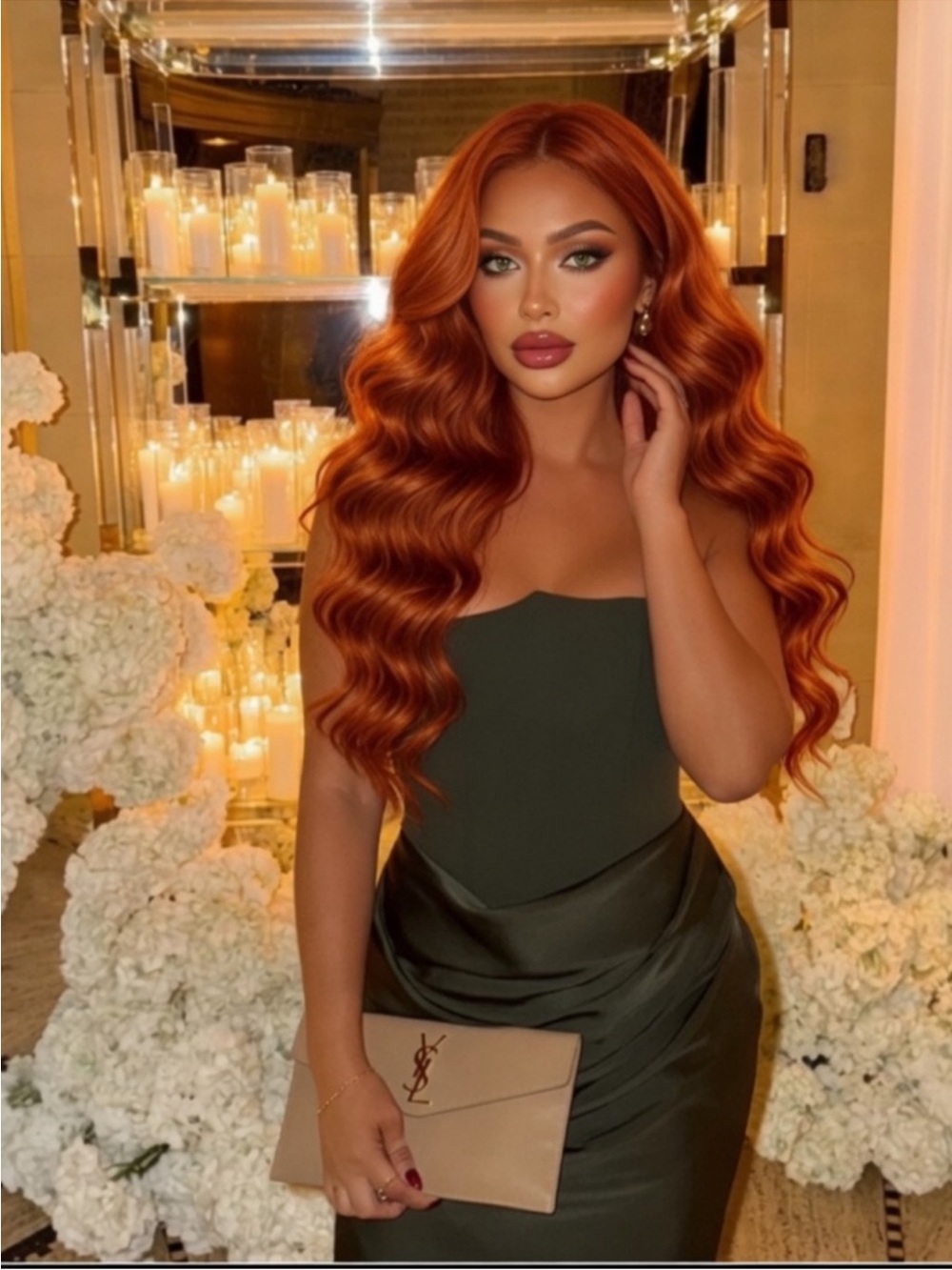HOUSEOFCB 'Persephone' Emerald Green Crepe Corset Dress/Small $329 - Picture 11 of 11